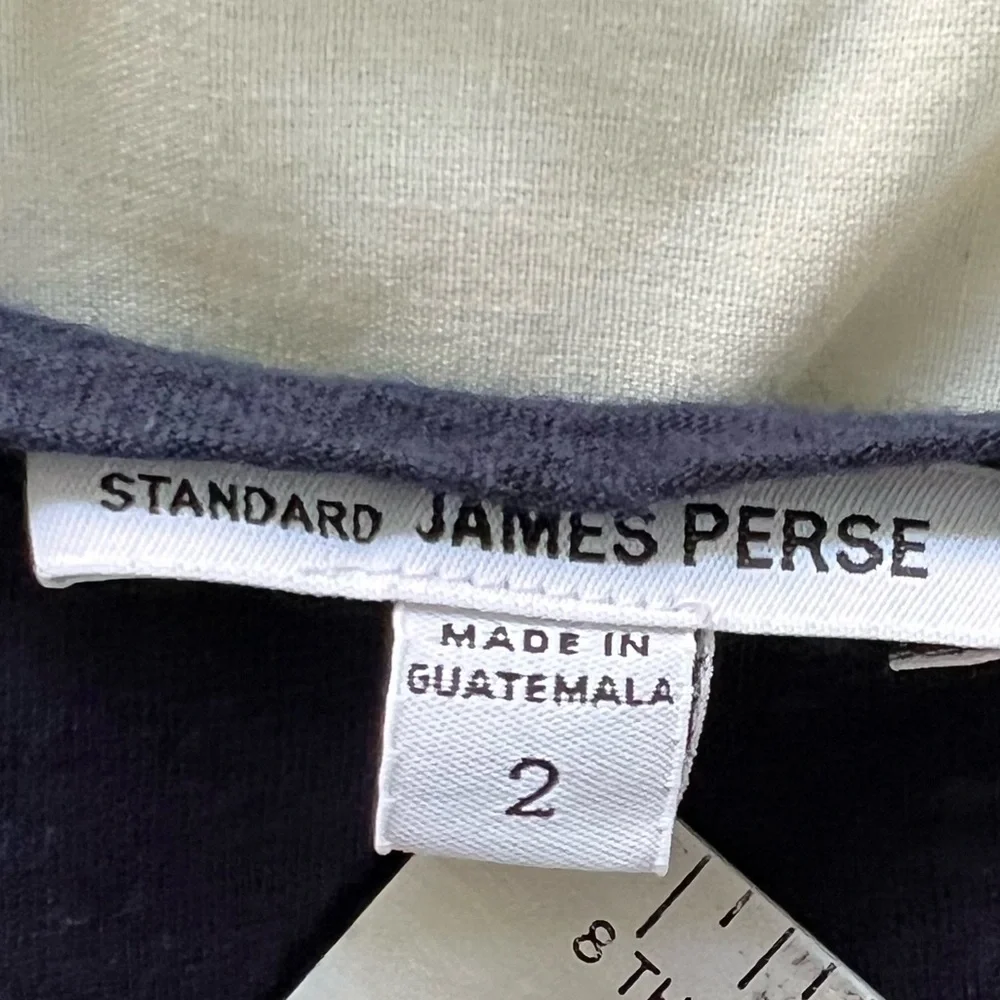 James Perse Navy Blue Slub Tee Size 2 - Picture 9 of 9